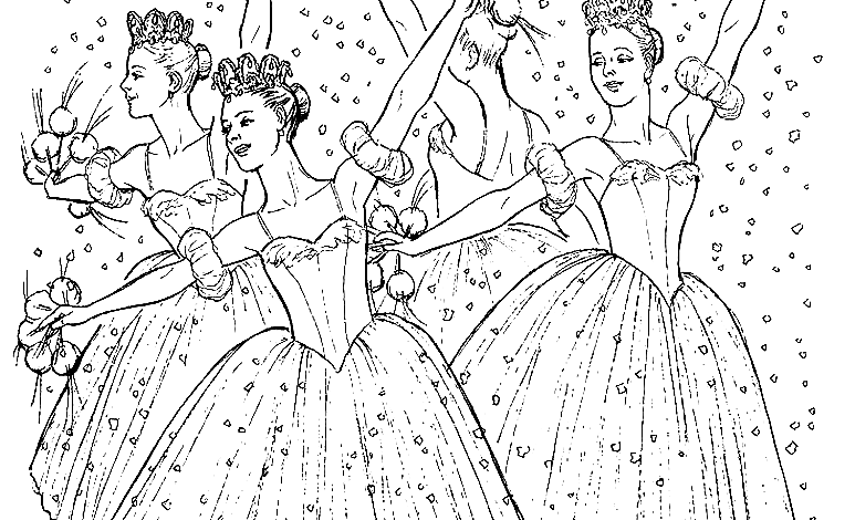 Hard Ballerinas Coloring Page