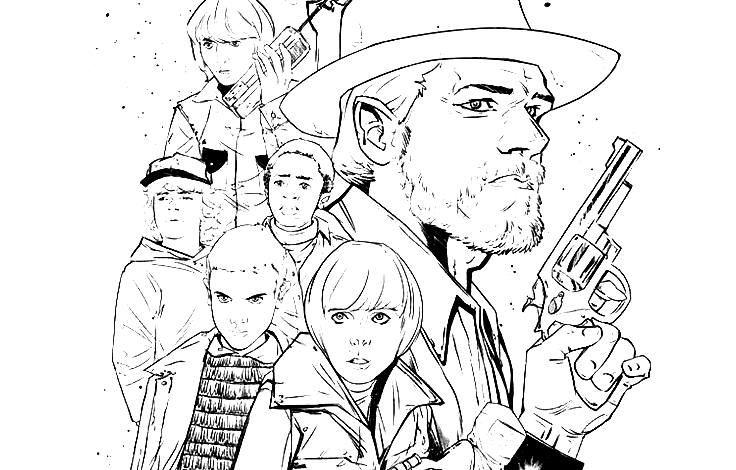 Hard Stranger Things Coloring Page