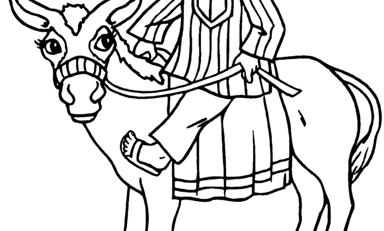 Horse Female Cowboy Coloring Page