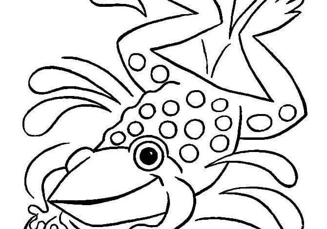 Jumping Frog Coloring Page