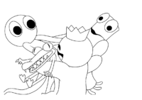 King Rainbow Friends Coloring Page