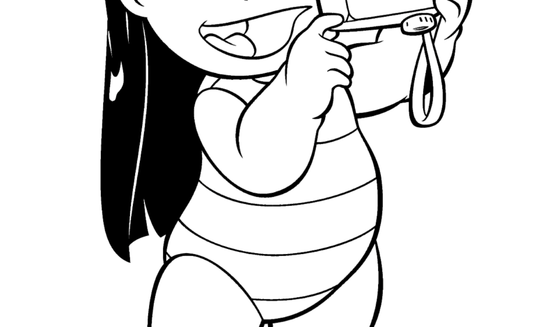 Lilo Camera Coloring Page