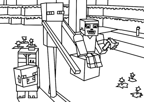 Minecraft Box Coloring Page » Turkau
