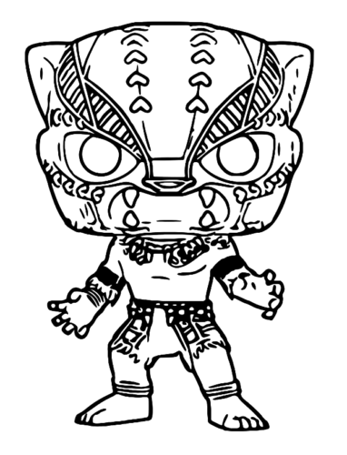 Mini Black Panther Coloring Page