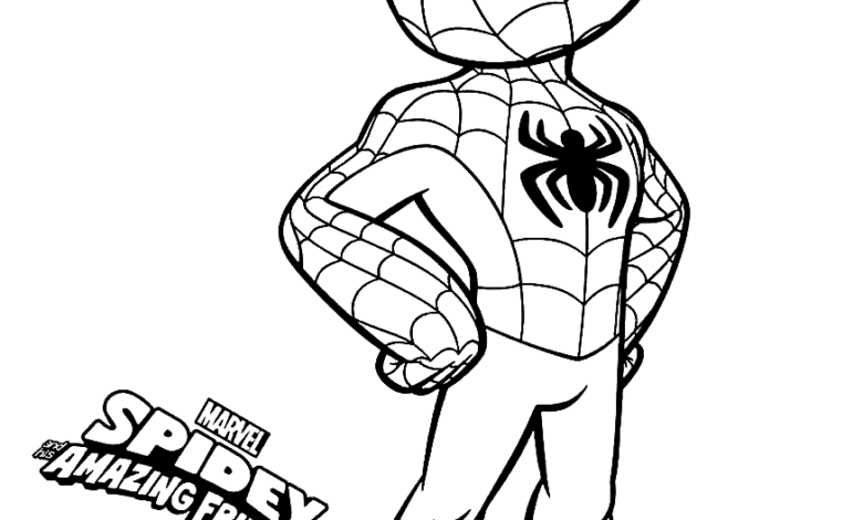 Mini Spidey Coloring Page