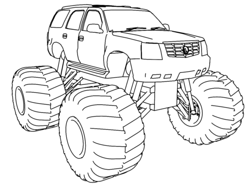 Monster Truck Car Coloring Page