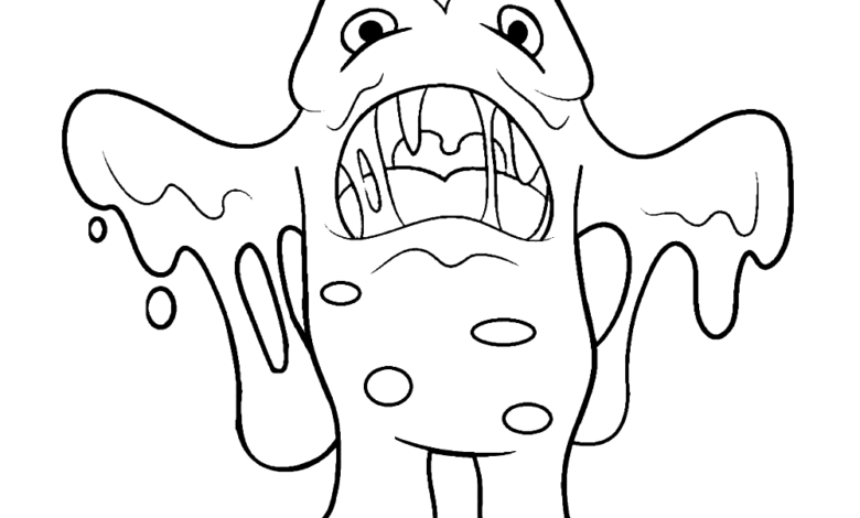 Mud Monster Coloring Page