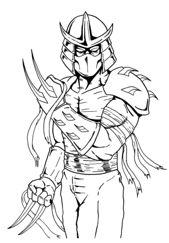 Ninja Turtles Cool Shredder Coloring Page