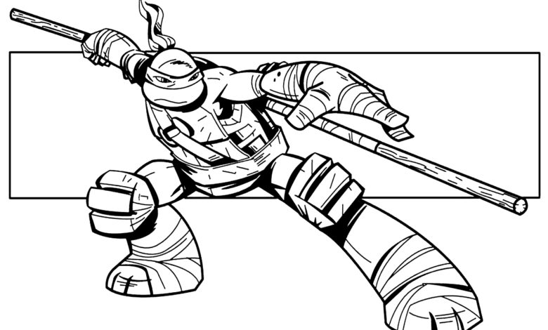 Ninja Turtles Donatello Coloring Page