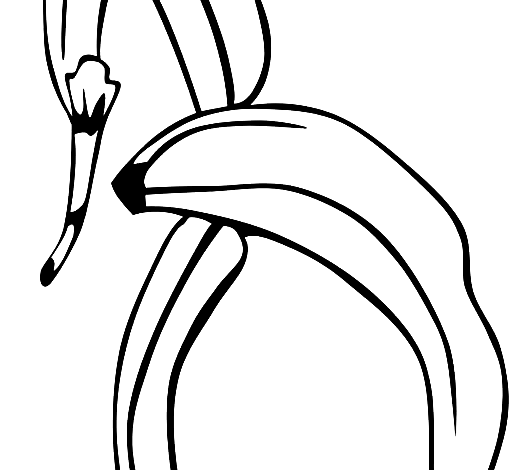 Peeled Banana Coloring Page