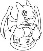 Pokemon Baby Charizard Coloring Page