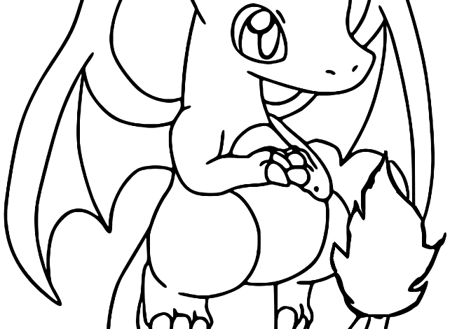 Pokemon Baby Charizard Coloring Page