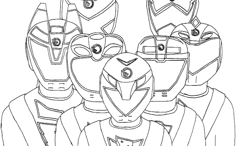 Power Rangers Easy Coloring Page