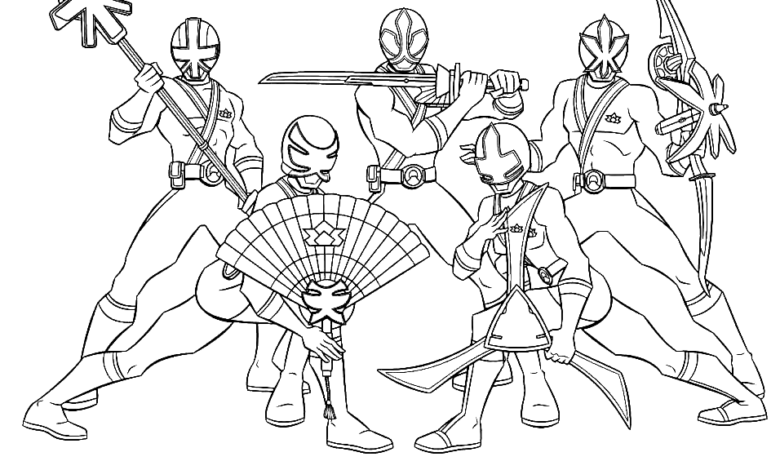 Power Rangers Items Coloring Page