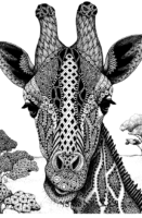 Realistic Giraffe Mandala Coloring Page Realistic Giraffe Mandala Coloring Page