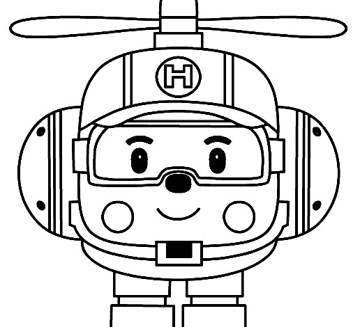 Robocar Poli Helly Coloring Page