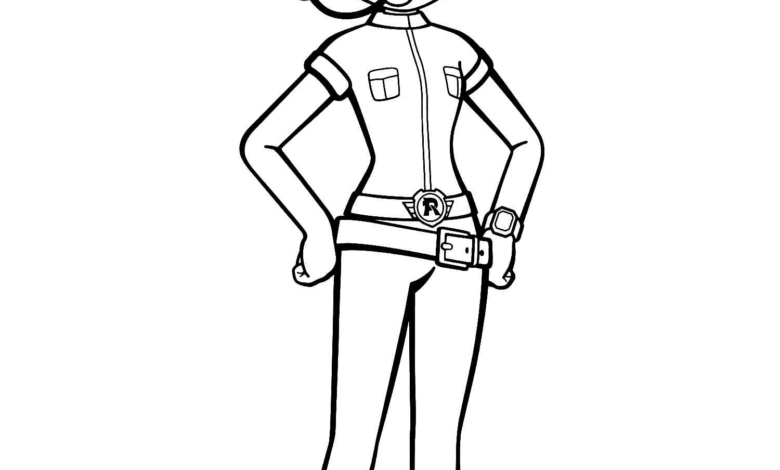 Robocar Poli Jin Coloring Page