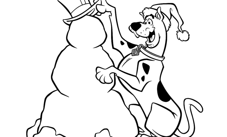 Scooby Doo Snowman Coloring Page