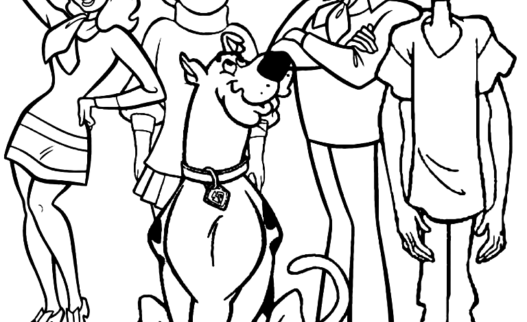 Scooby Doo Team Coloring Page