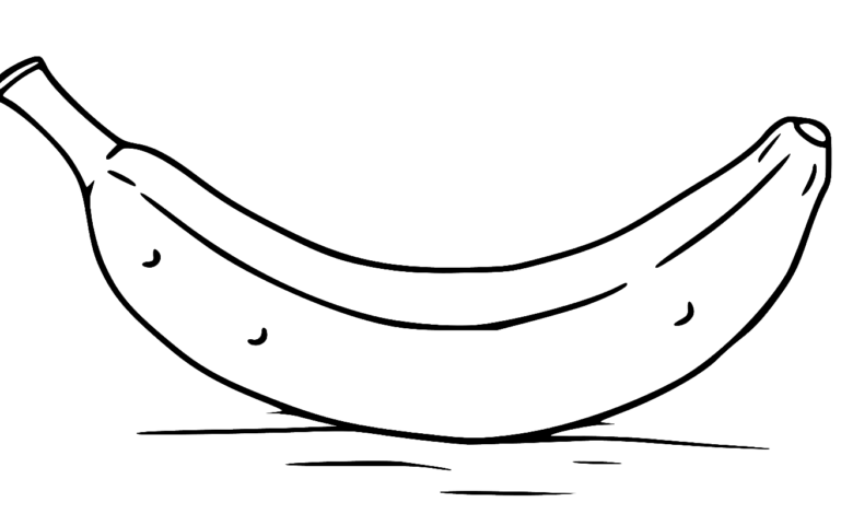 Single Banana Coloring Page