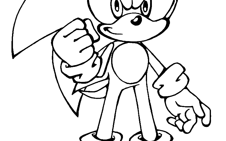 Sonic Fist Coloring Page