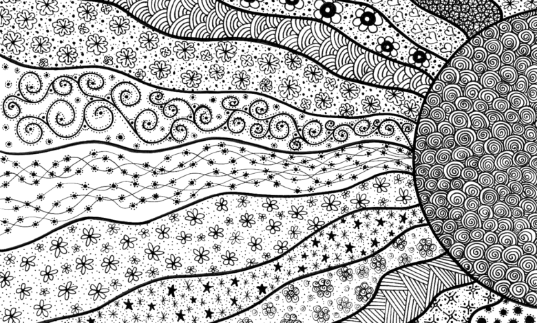 Space Mandala Difficult Coloring Page