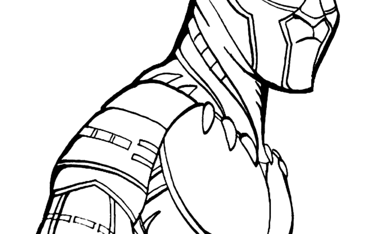Staid Black Panther Coloring Page