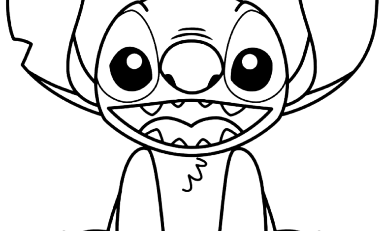 Stitch Beautiful Coloring Page