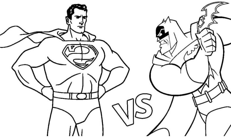 Superman Batman Coloring Page