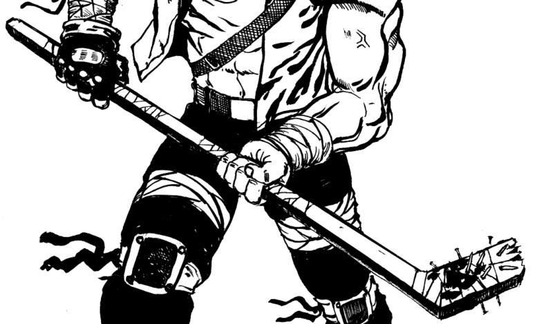 TMNT Hard Casey Jones Coloring Page
