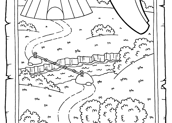 Tent Dora Map Coloring Page