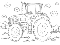 Tractor Clouds Coloring Page Tractor Clouds Coloring Page