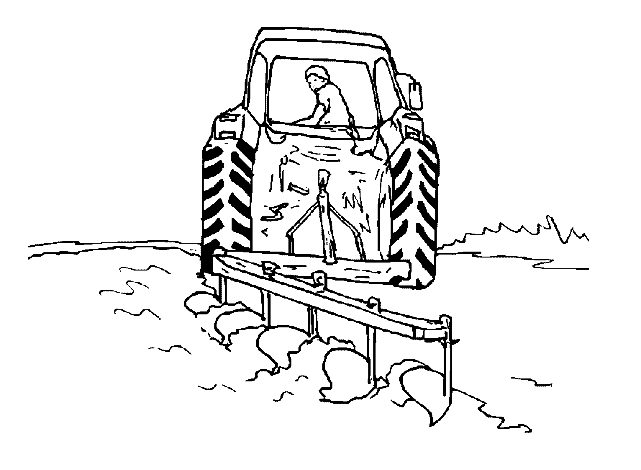 Tractor Farming Coloring Page