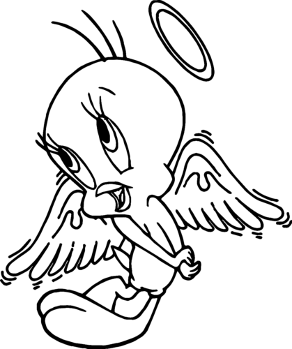 Tweety Angel Coloring Page