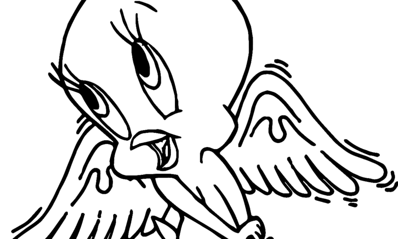 Tweety Angel Coloring Page