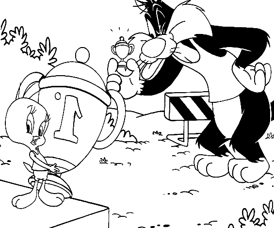 Tweety Mug Coloring Page