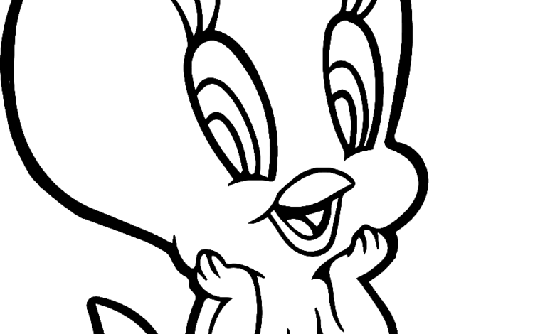 Tweety Sitting Coloring Page