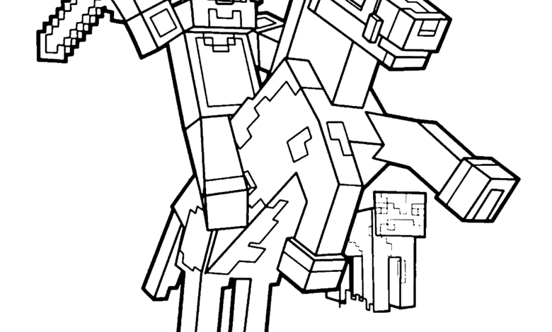 Warden Minecraft Coloring Page