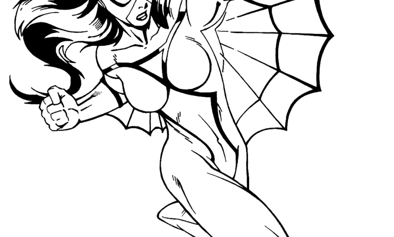 Wild Spider Woman Coloring Page