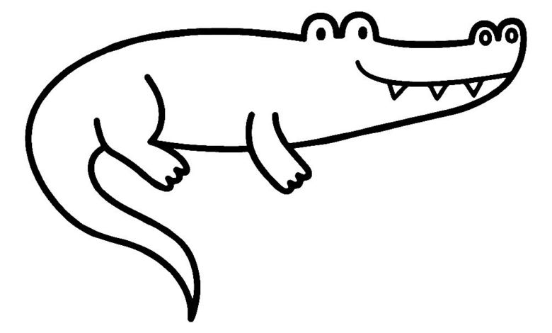 Animal Crocodile Coloring Page