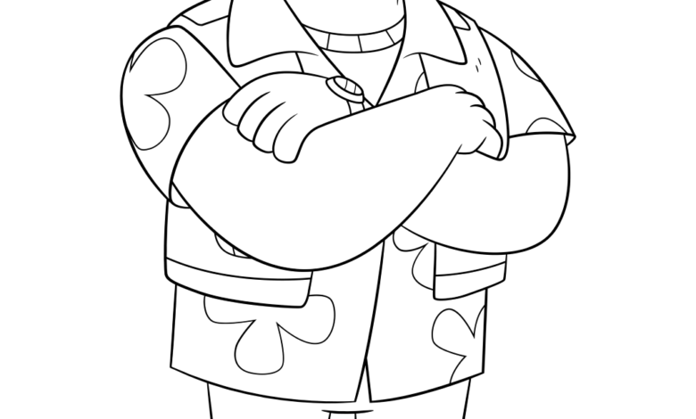 Ben 10 Grandpa Max Coloring Page