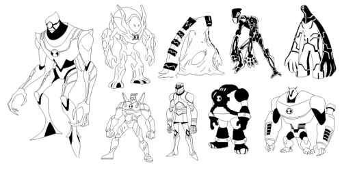 Ben 10 Monsters Coloring Page