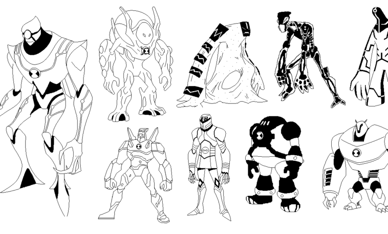 Ben 10 Monsters Coloring Page