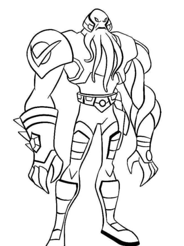 Ben 10 Vilgax Coloring Page