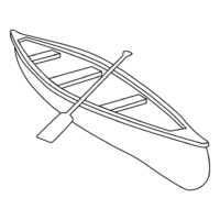 Boat Easy Coloring Page