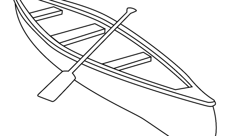 Boat Easy Coloring Page