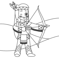 Cartoon Indians Coloring Page