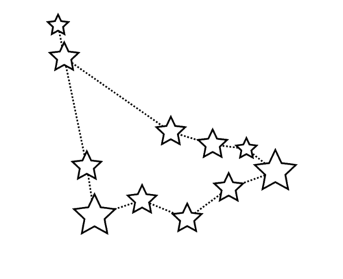 Constellation Capricorn Stars Coloring Page