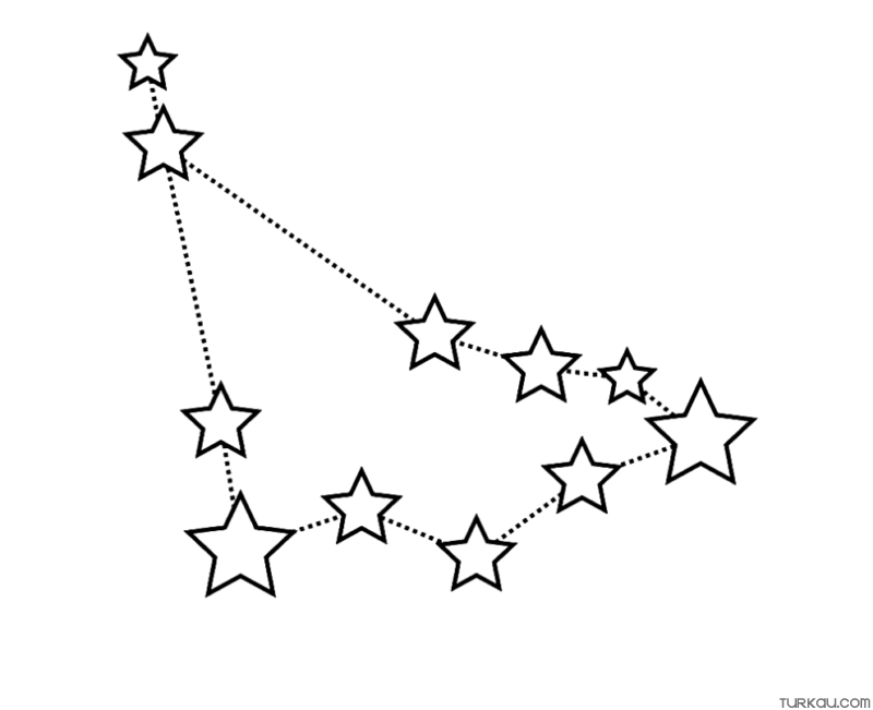 Constellation Capricorn Stars Coloring Page » Turkau