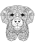 Cute Complex Dog Coloring Page